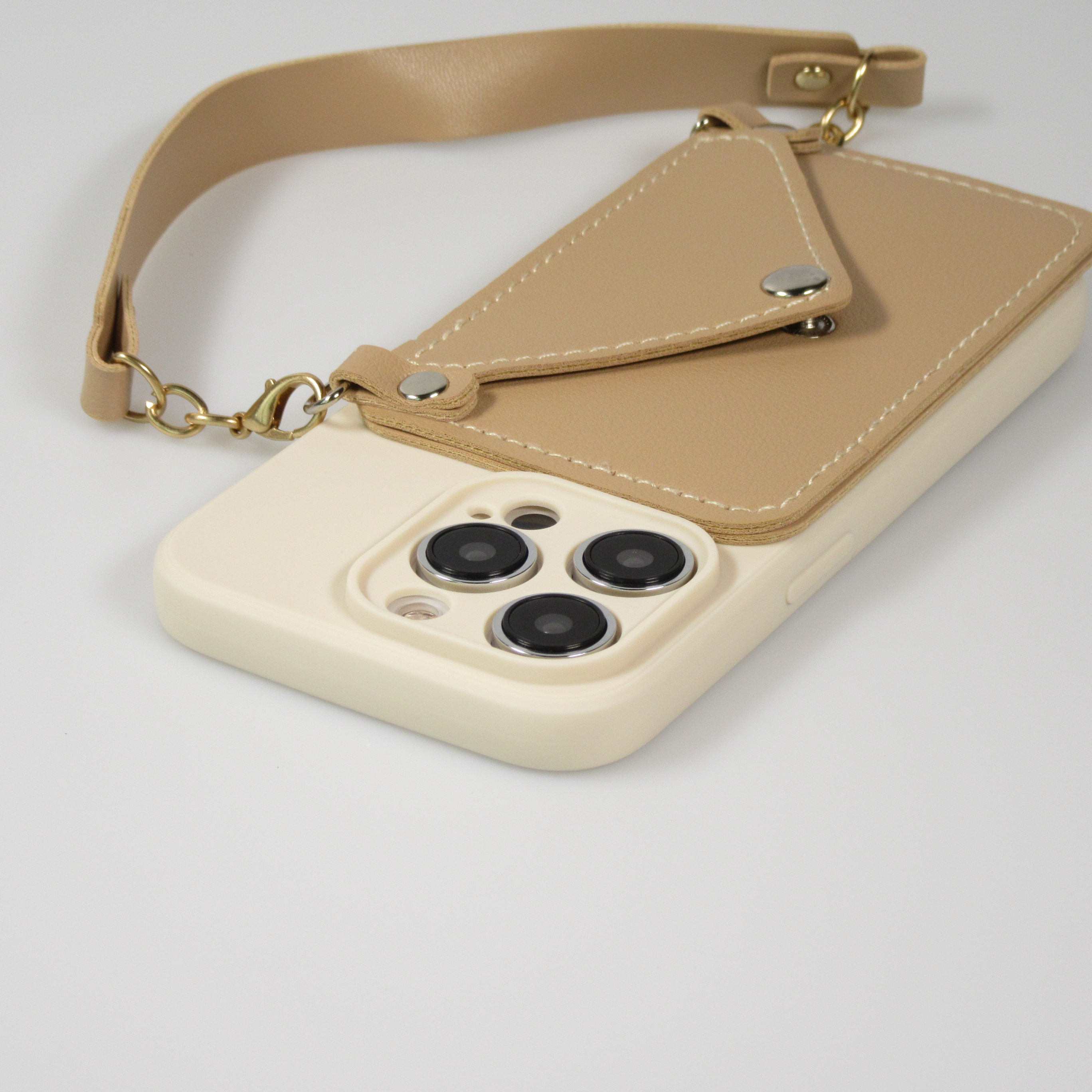 iPhone 14 Pro Case Hülle SoftTouchSilikon mit Karten oder Geldfach aus Leder und