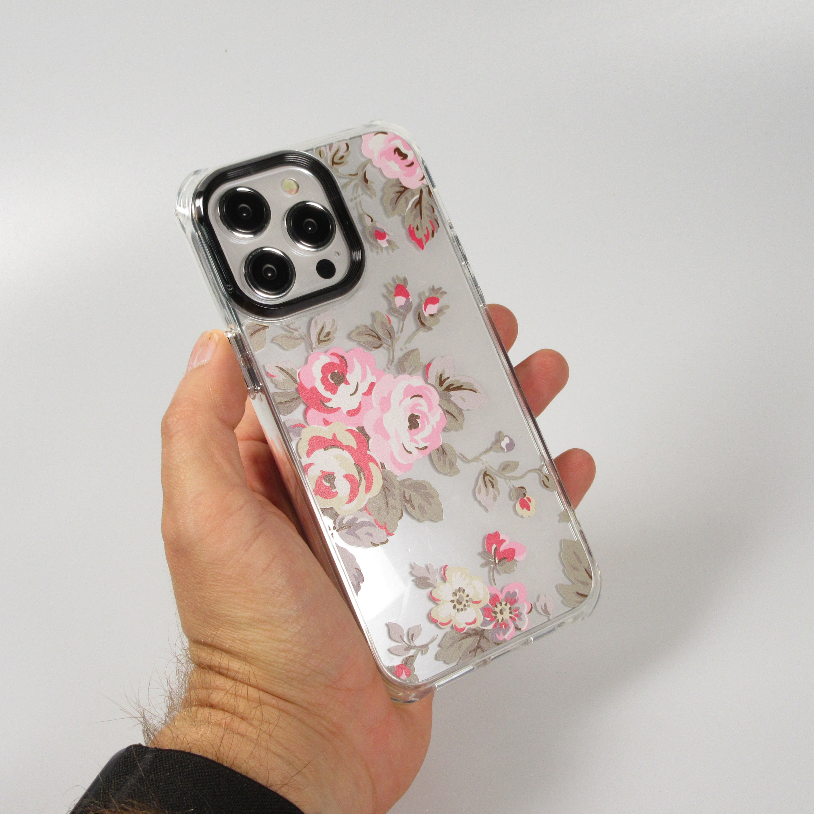 Coque pour iPhone 15 MagSafe en Silicone Souple Antichocs Crong Rose - Coque