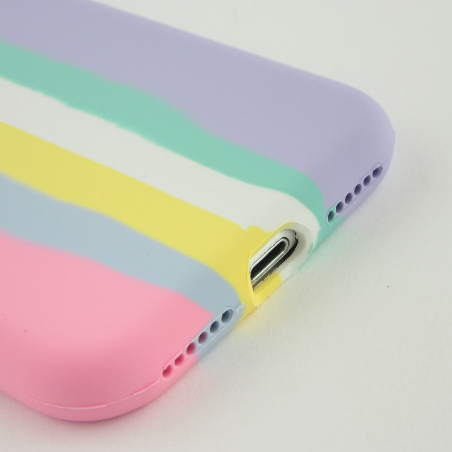 Coque iPhone 7 8 SE 2020 2022 Soft Touch multicolors rose
