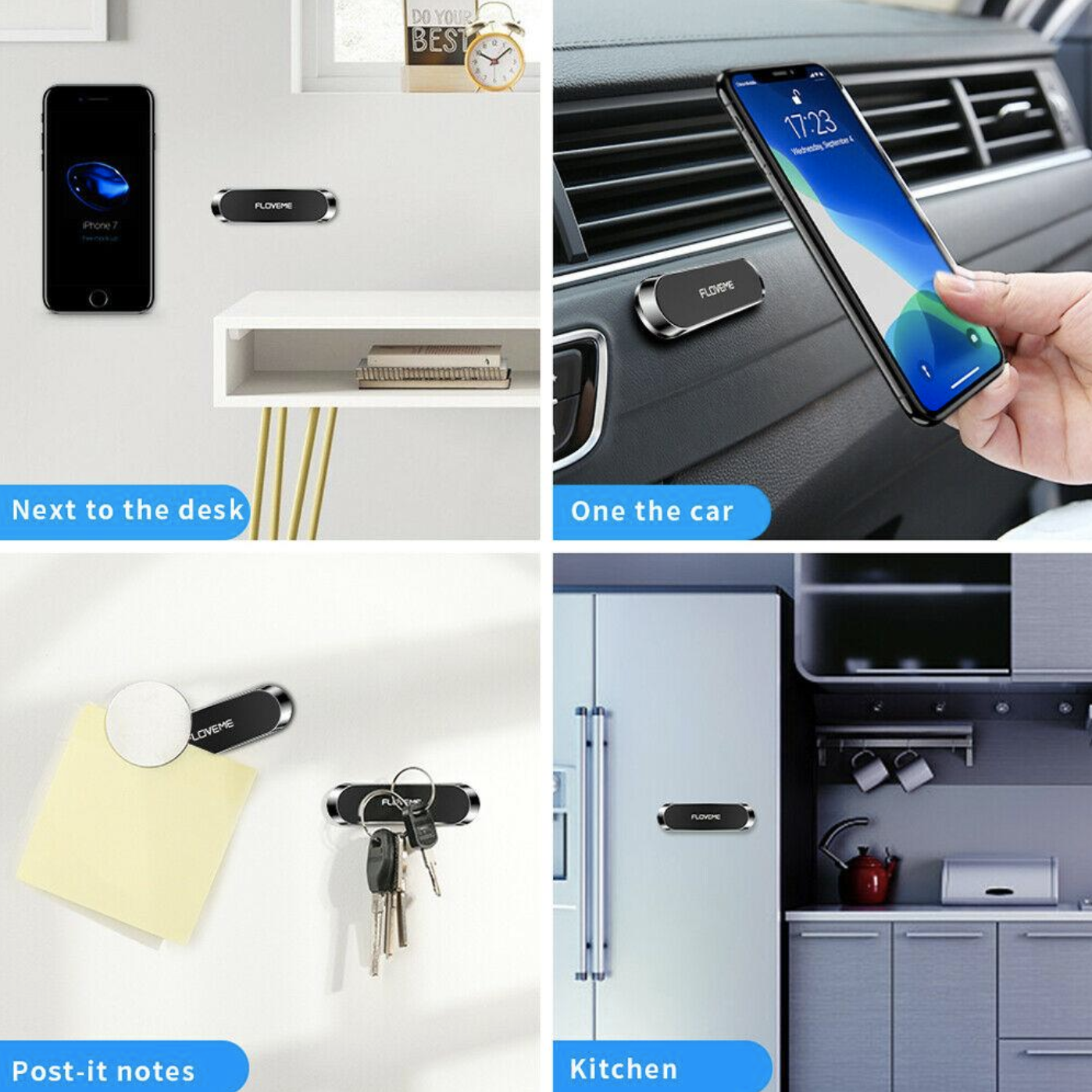FLOVEME Magnetischer universal Smartphone Halter Für Auto / Kühlschrank /  Wand - Silber - Kaufen auf PhoneLook