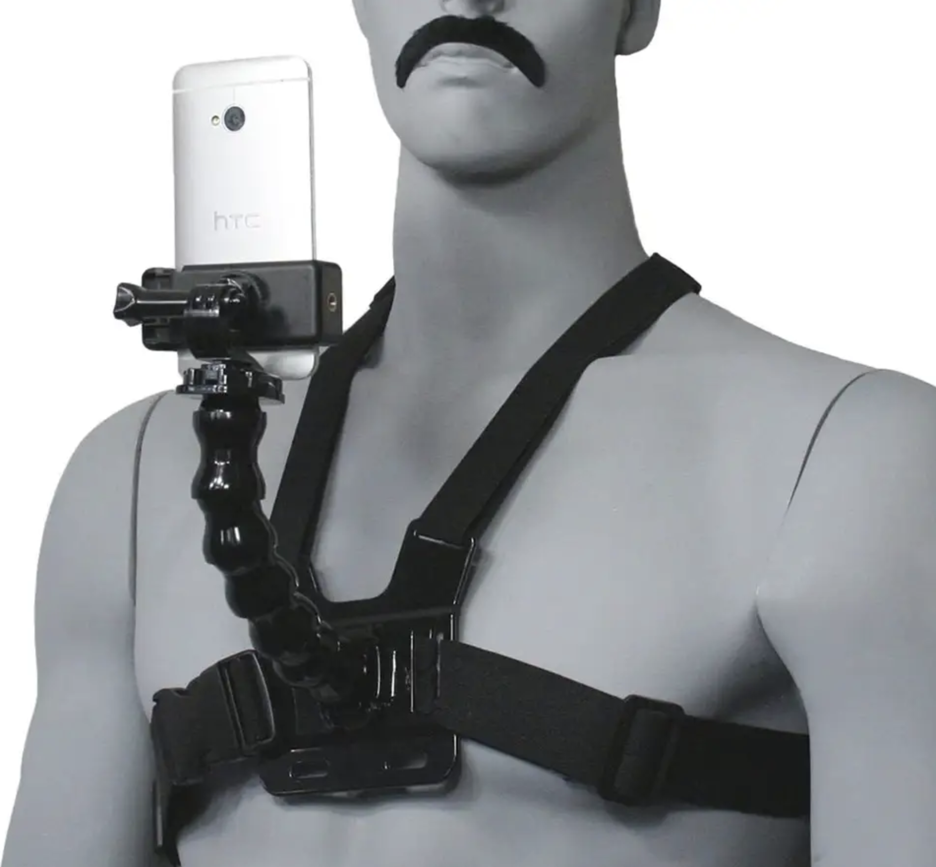 Harnais de poitrine universel avec support pour smartphone & GoPro FPV,  bras de fixation inclus - Noir - Acheter sur PhoneLook