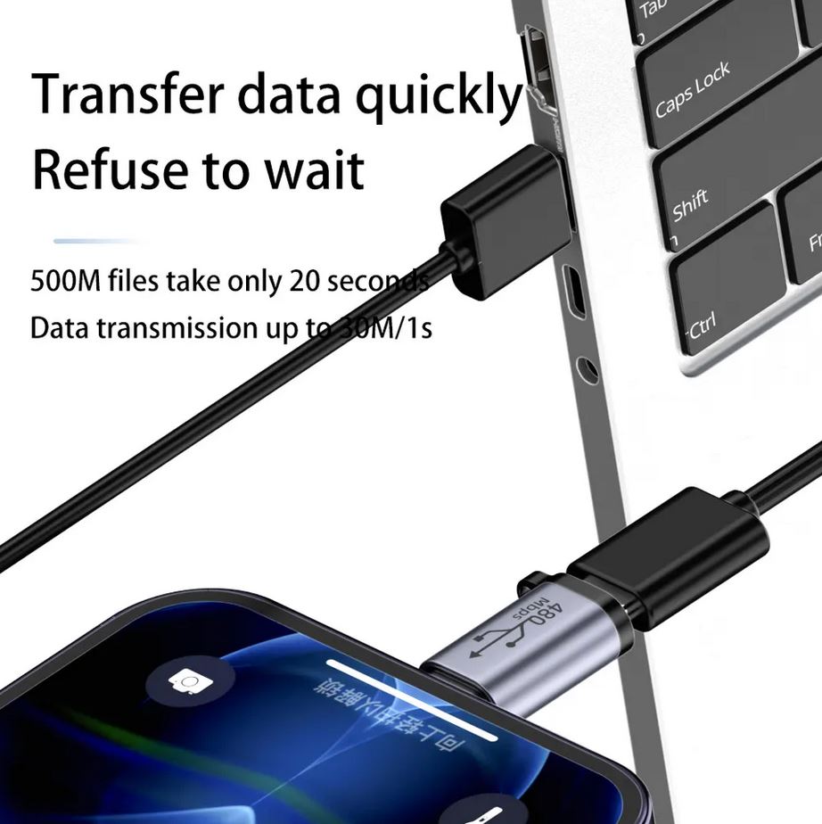 Lightning zu USB-C - Hochwertiger Lade-Adapter Stecker Datentransfer ...