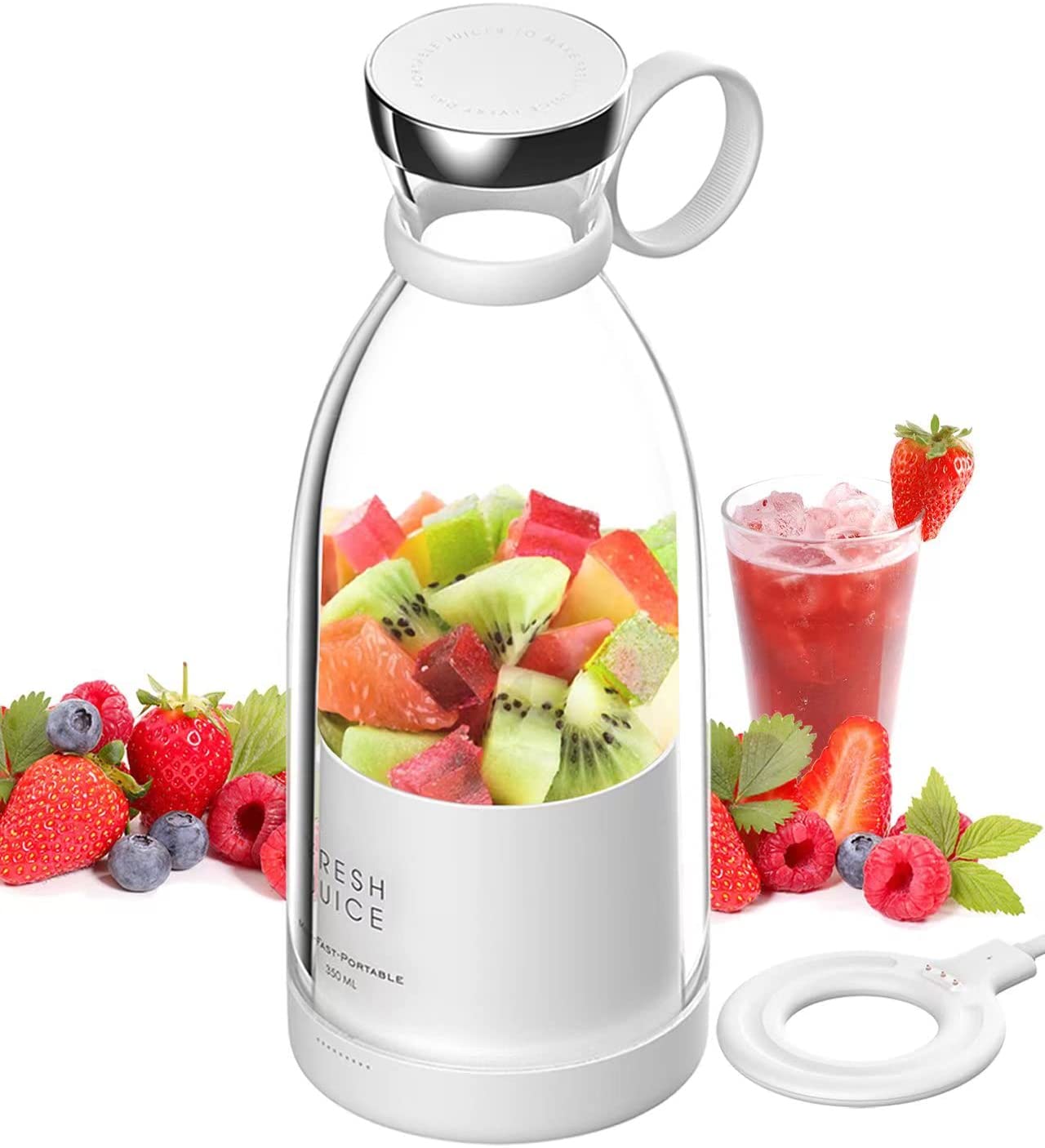 Frullatore Portatile Arzum 500 W Personal Blender Smoothie Maker, 570 Ml E 400 Ml, Senza BPA, Lame In Acciaio Inox, Anello In Silicone Antiscivolo, Funzionamento Con Un Tasto, Nero Nutribullet Frullatore