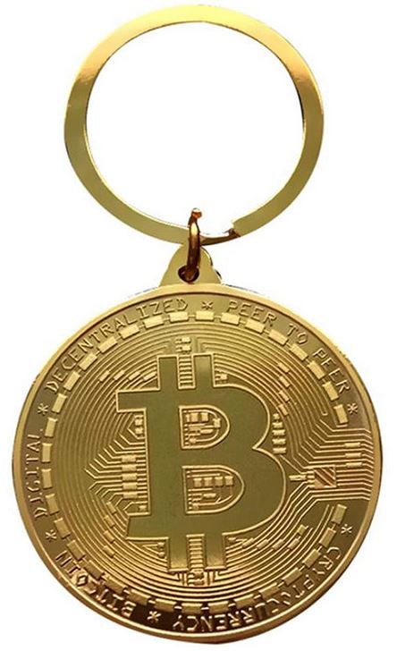 Porte-clés Bitcoin Pièce Token Crypto Culte - Or - Acheter sur PhoneLook