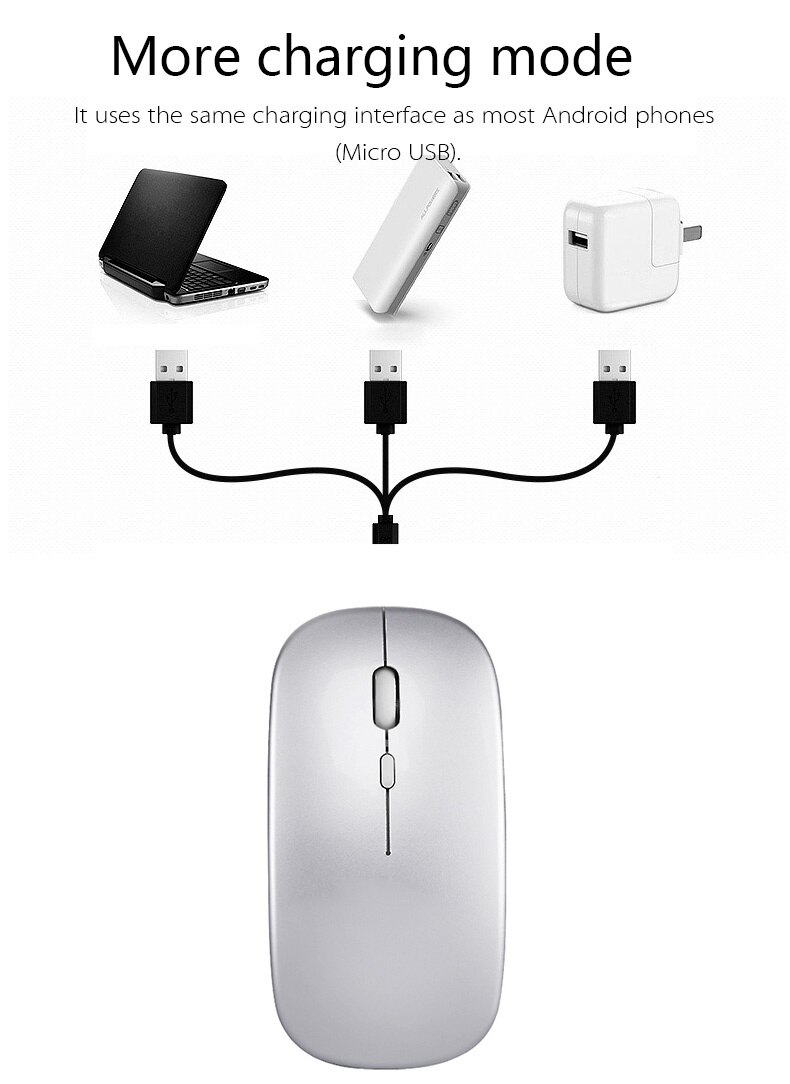 Souris Sans fil wireless Bluetooth 2.4 Ghz + 1200dpi micro USB - Magic  black mat - Acheter sur PhoneLook
