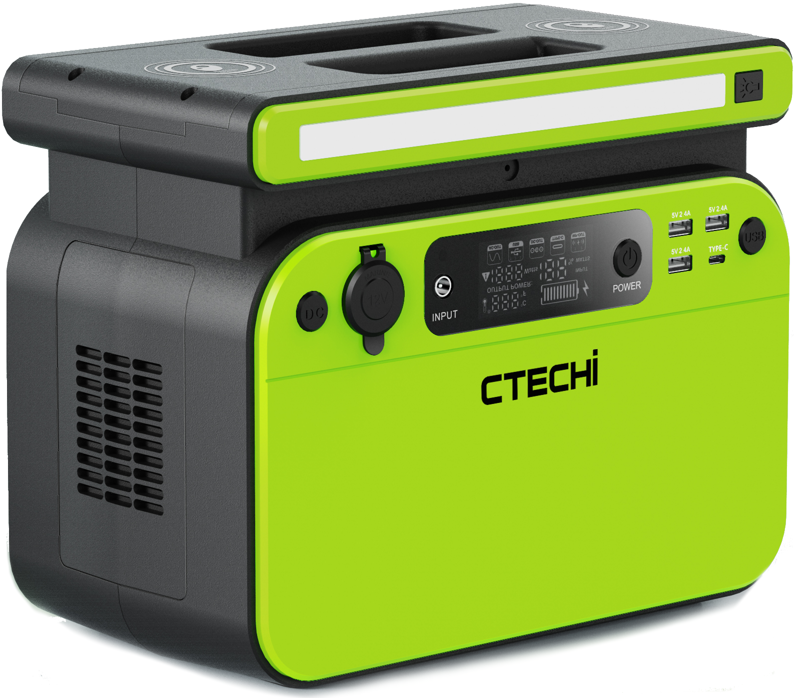 Station de charge CTECHi GT500 (518 Wh) - Batterie LiFePO4, 4 ports USB  (60W Power Delivery), écran LCD et lumière LED - Acheter sur PhoneLook