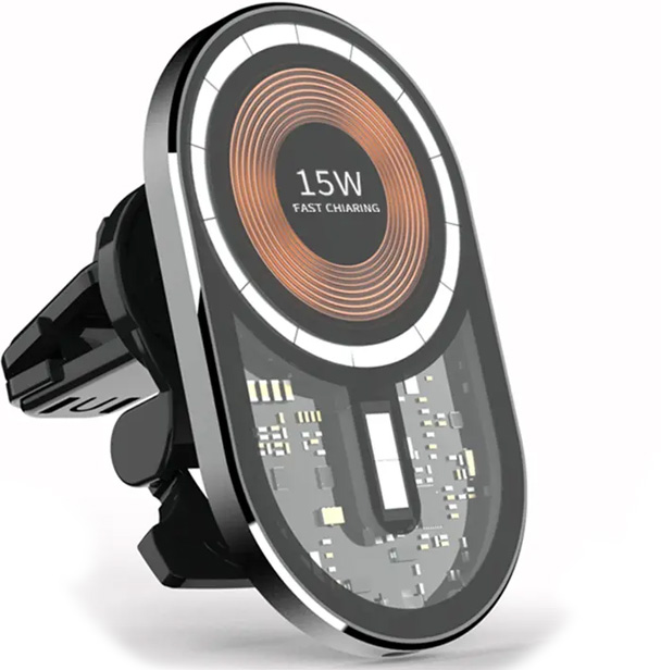 Support MagSafe pour voiture ventilation 15W Design Cyberpunk - Transparent  - Acheter sur PhoneLook