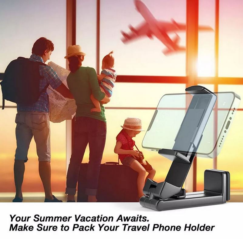 Multifunktions Smartphone Halter 360 Grad drehbar für Reisen & im Flugzeug  - Schwarz - Kaufen auf PhoneLook