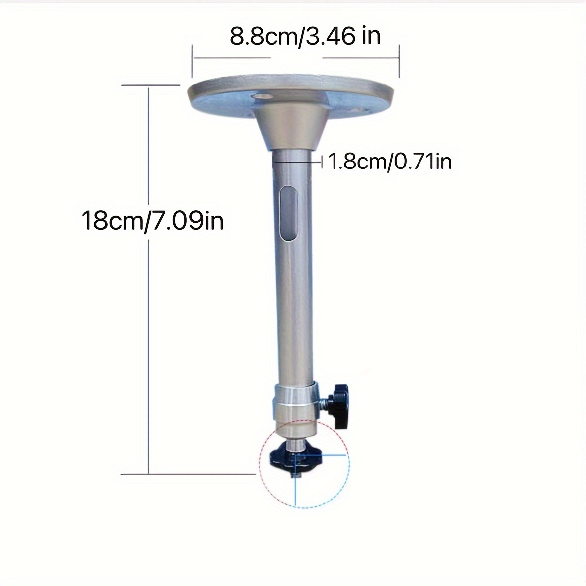 Support De Montage Mural Au Plafond Pour Projecteur Réglable, En Alliage D'aluminium Rotatif à Vis 1/4, Support De Caméra DV, Accessoires Pour Projecteurs