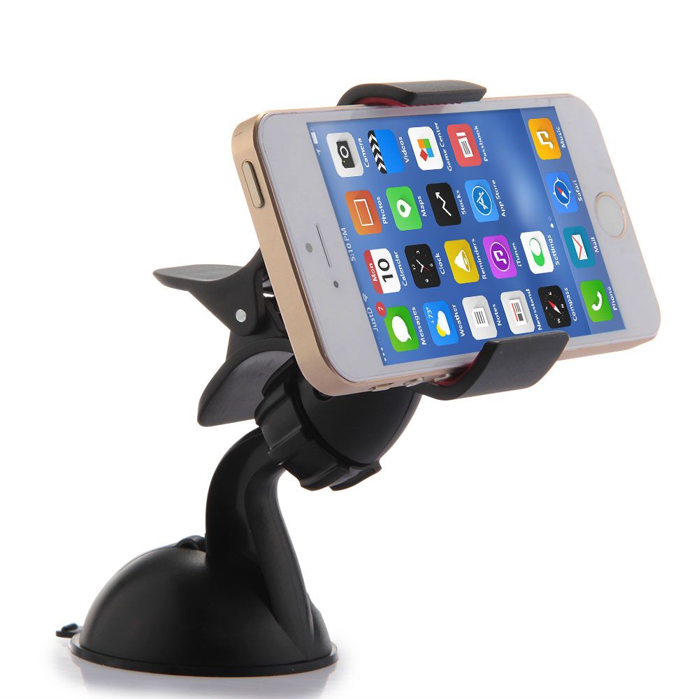 Support pour téléphone de voiture ventouse pour parebrise et pince